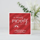 Merry Merry Holly Berries Invitation de fête de va (Debout devant)