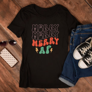 Merry Merry Merry AF kerkerst T-shirt
