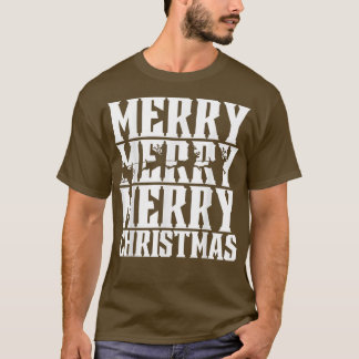 Merry Merry Merry kerst Santas Sleigh & Flying T-shirt