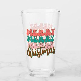 Merry Merry Merry kersttypografie Glas