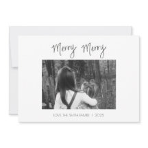 Merry Merry Minimaliste - Carte de vacances manusc