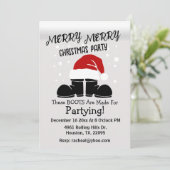 Merry Merry Santa Boots Kaart (Staand voorkant)