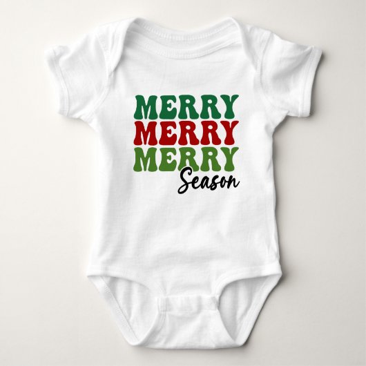 Merry Merry Season - Retro Holiday Art Romper (Voorkant)