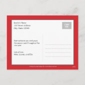 Merry Message Holiday Photo Card Briefkaart - Whit (Achterkant)