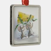 Merry Mice & Mac Square Premium Ornament (Rechts)