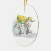Merry Mice Mic en Mac Oval Ornament (Links)