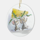 Merry Mice Mic & Mac Circle Ornament (Links)