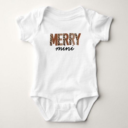 "Merry Mini" Mama en ik Boho Kerstmis Romper (Voorkant)