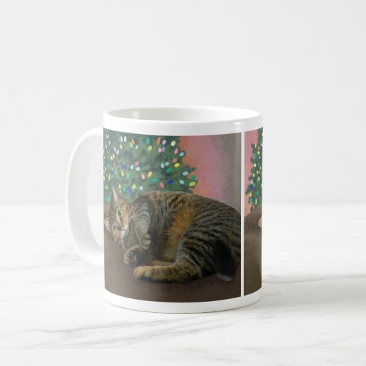 Merry Mischief - Christmas Kitty Coffee Mug (Devant gauche)