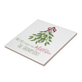 Merry Mistletoe met White Berries Tegeltje (Zijkant)