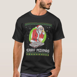 Merry Mixmas Santa KerstKerstmis DJ Platenspeler M T-shirt