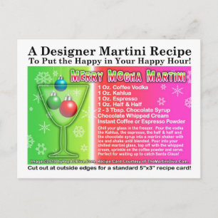 Merry Mocha Christmas Martini Recept Briefkaart
