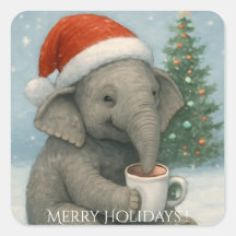 Merry Moments with a Cocoa-Loving Elephant Holiday