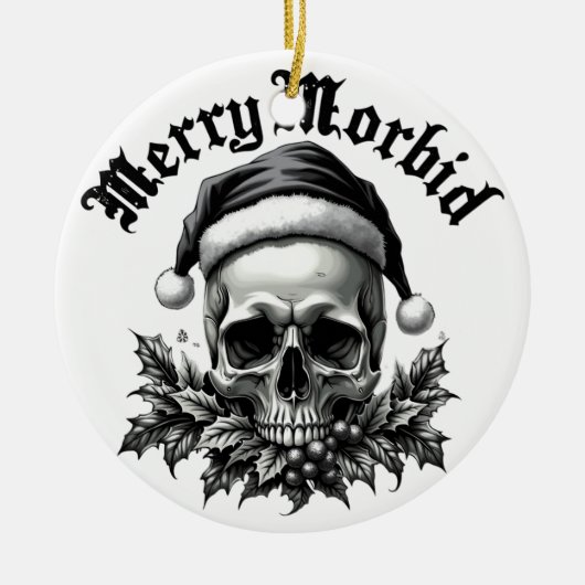 Merry Morbid Gothic Skull Ornament (Voorkant)