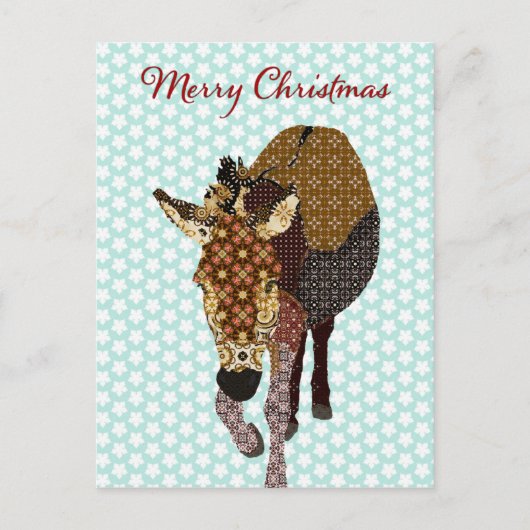 Merry Moses Blue Star Briefkaart Christmas (Voorkant)