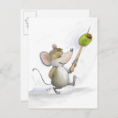 Merry Mouse Moe Avec Carte Postale Olive (Devant / Derrière)