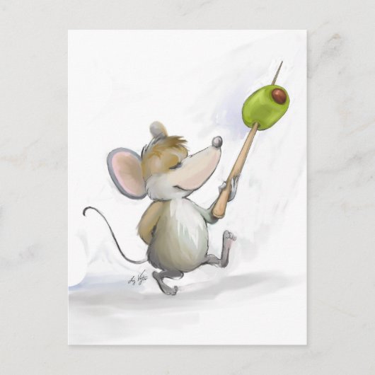 Merry Mouse Moe Avec Carte Postale Olive (Devant)