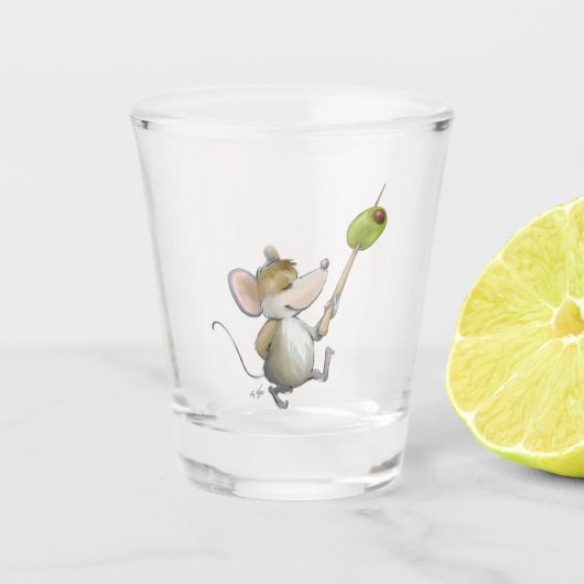 Merry Mouse Moe avec verre Olive Shot (Devant)