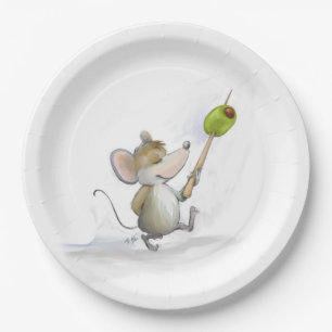 Merry Mouse Moe met Bord van levend papier