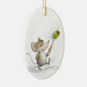 Merry Mouse Moe met Olive Oval Ornament (Rechts)