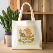 Merry Mushroom met aangepaste naam Tote Bag