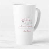Merry Music Teacher Gepersonaliseerde Kerstmis Latte Mok (Rechterhoek)