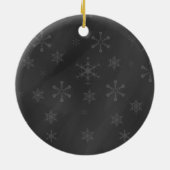 Merry Mustache Chalkboard kerstversiering Keramisch Ornament (Achterkant)
