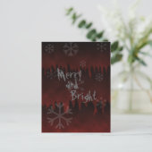 Merry N Bright Snowflake in het Hell Holiday Brief Feestdagenkaart (Staand voorkant)