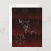 Merry N Bright Snowflake in het Hell Holiday Brief Feestdagenkaart (Voorkant / Achterkant)