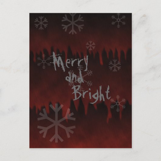 Merry N Bright Snowflake in het Hell Holiday Brief Feestdagenkaart (Voorkant)