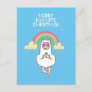 Merry Namaste kerst Aqua Briefkaart