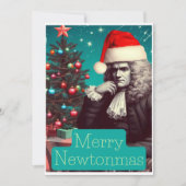 Merry Newtonmas Sir Isaac Newton Feestdagenkaart (Voorkant)