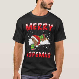 Merry Nopemas Basset Hound Nope Lazy Pajamas Chris T-shirt