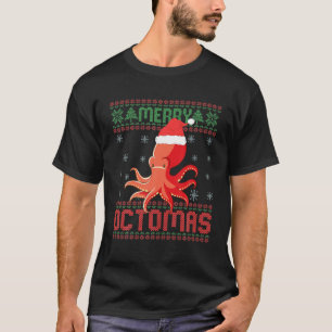 Merry Octomas Funny Octopus Ugly KerstSweater T-shirt