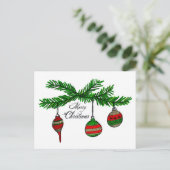 Merry Ornaments Feestdagenkaart (Staand voorkant)