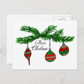 Merry Ornaments Feestdagenkaart (Voorkant / Achterkant)