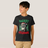 Merry Ottermas Funny Christmas Duck Lover T-shirt (Voorkant volledig)