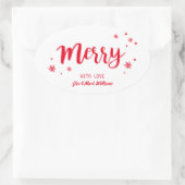 Merry Ovale Sticker (Tas)