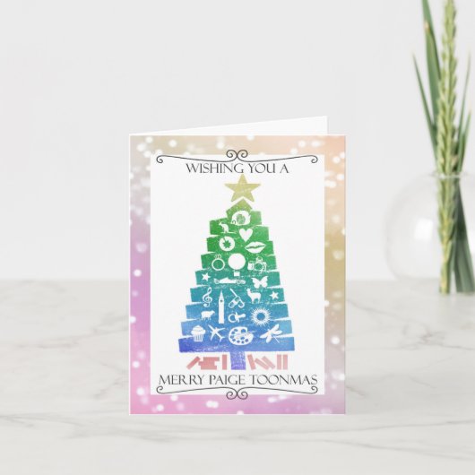 Merry Paige Toonmas Holiday Card Feestdagen Kaart (Voorkant)