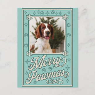 Merry Pawmas Pet Photo Christmas Holiday Kaart