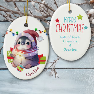 Merry Penguin Kinder keramische keramiek Keramisch Ornament