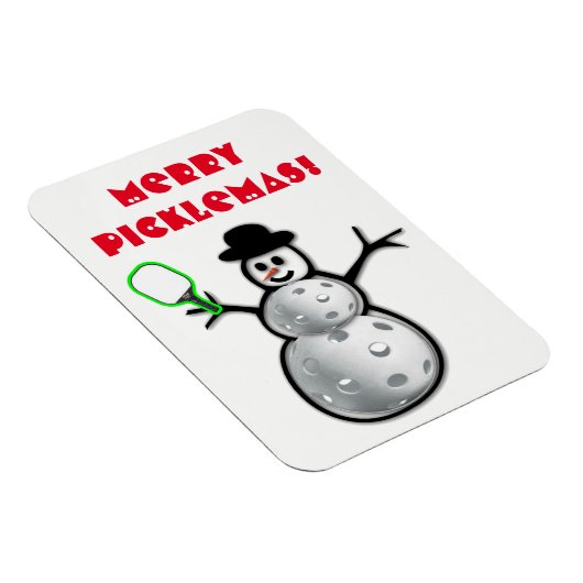Merry Picklemas Snowman Magnet (Côté Droit)