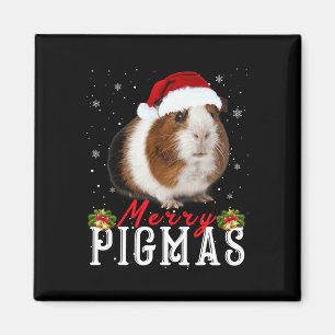 Merry Pigmas Face Mask Fun Guinea Pig Christmas Sa Magneet