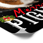 Merry Pigmas Face Mask Fun Guinea Pig Christmas Sa Poster (Hoek)