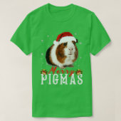 Merry Pigmas Face Mask Funny Guinea Pig Kerstmis T-shirt (Design voorkant)