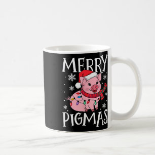 Merry Pigmas Funny Pig Christmas Santa Pig Fa Koffiemok