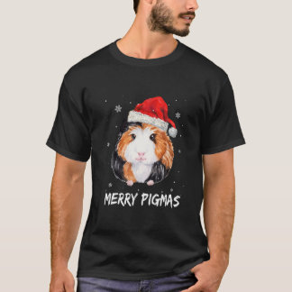 Merry Pigmas Kerstmis Funny Guinee Pig Lover Gift T-shirt