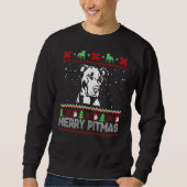 Merry Pitmas Pitbull Dog Ugly Sweater for Dog (Voorkant)