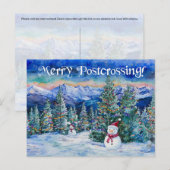 Merry Postcrossing Snowman - Briefkaart (Voorkant / Achterkant)