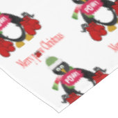 Merry Pow kerstcadeau, pinguïn Boxing Tafelkleed (Gekanteld)